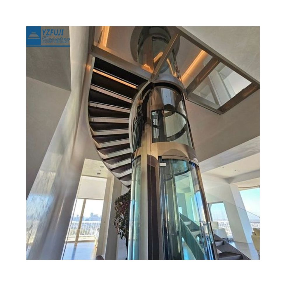 FUJI Round Panoramic Luxury Villa Capsule Glass Home Elevator for Villa Home CE Certificate Suppliers