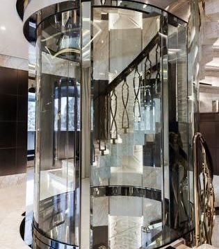 FUJI Round Glass Elevator Home Use Passenger Panoramic Elevator Lift