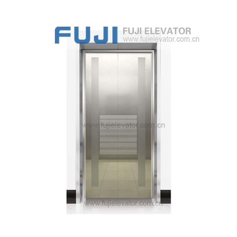 Residential Hotel Elevator Safety Lift Panoramic Glass Large Capacity Titanium Stainless Steel