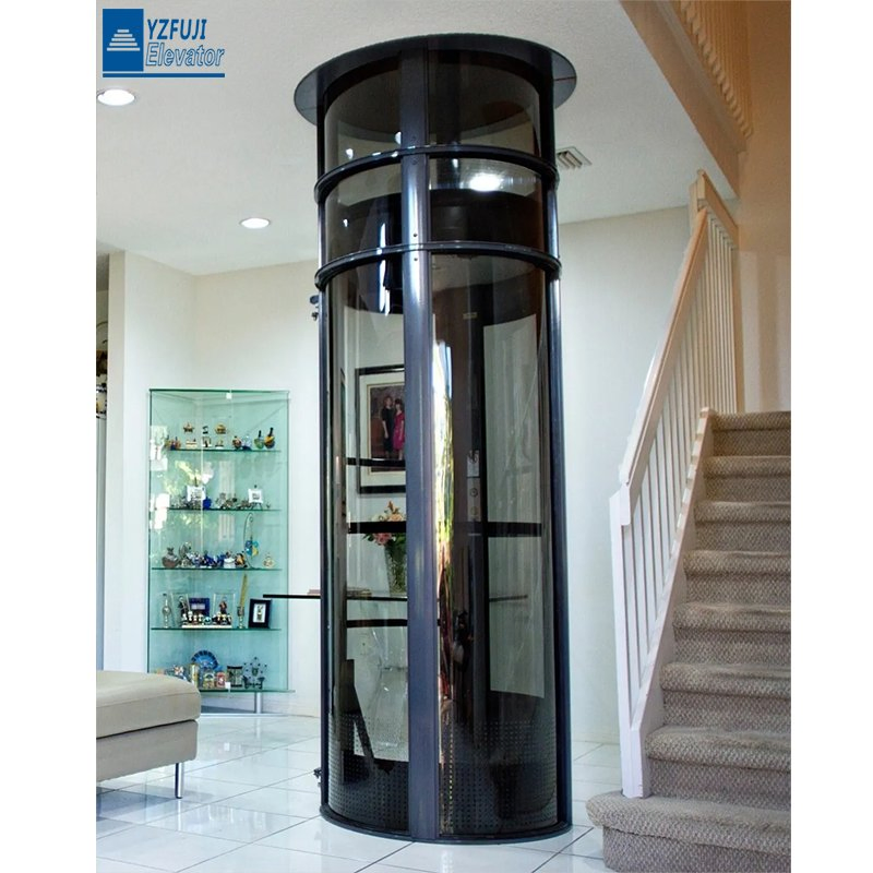 360 Full-Glass Panoramic Circular 2 Floor Villa Round Elevator Small Home Lift
