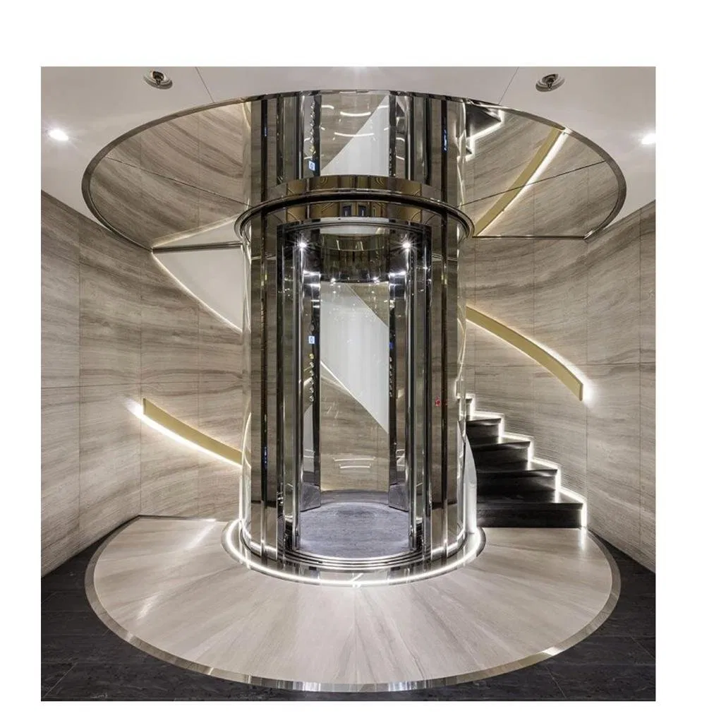 FUJI Round Glass Elevator Home Use Passenger Panoramic Elevator Lift
