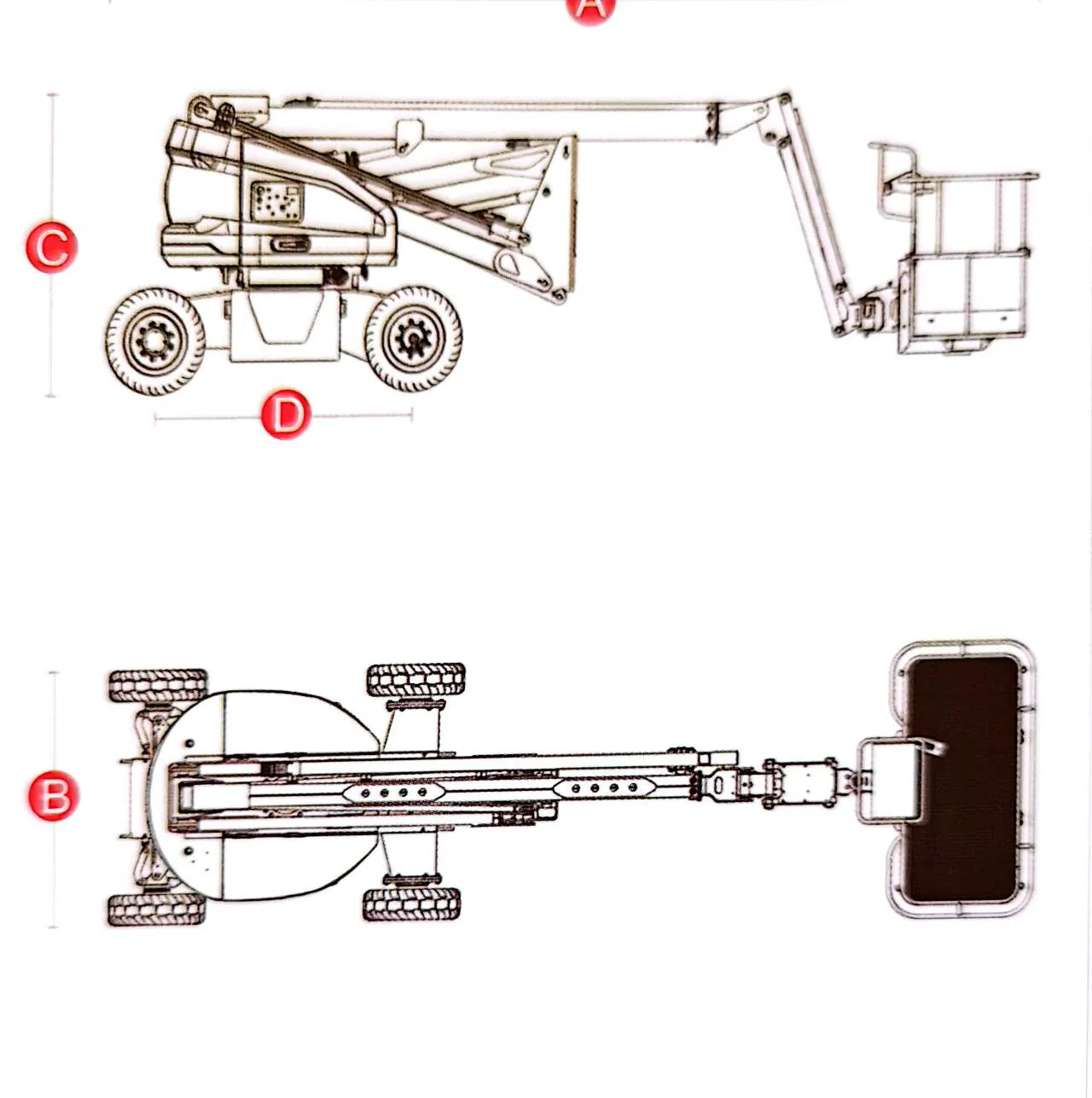 Electric Hydraulic Articulated/Telescopic Boom Lift, High Quality Curved/Straight Arm Lifting Platform