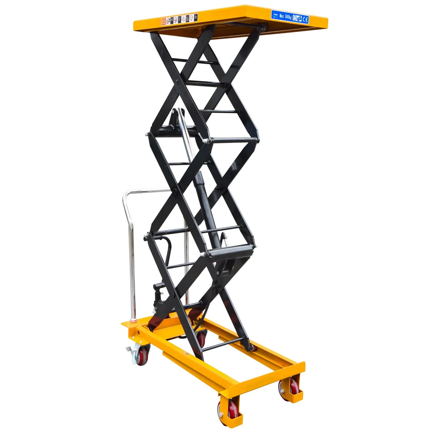 New Foldable Hand Lift Truck with Single Pump 500kg Scissor Lift Table