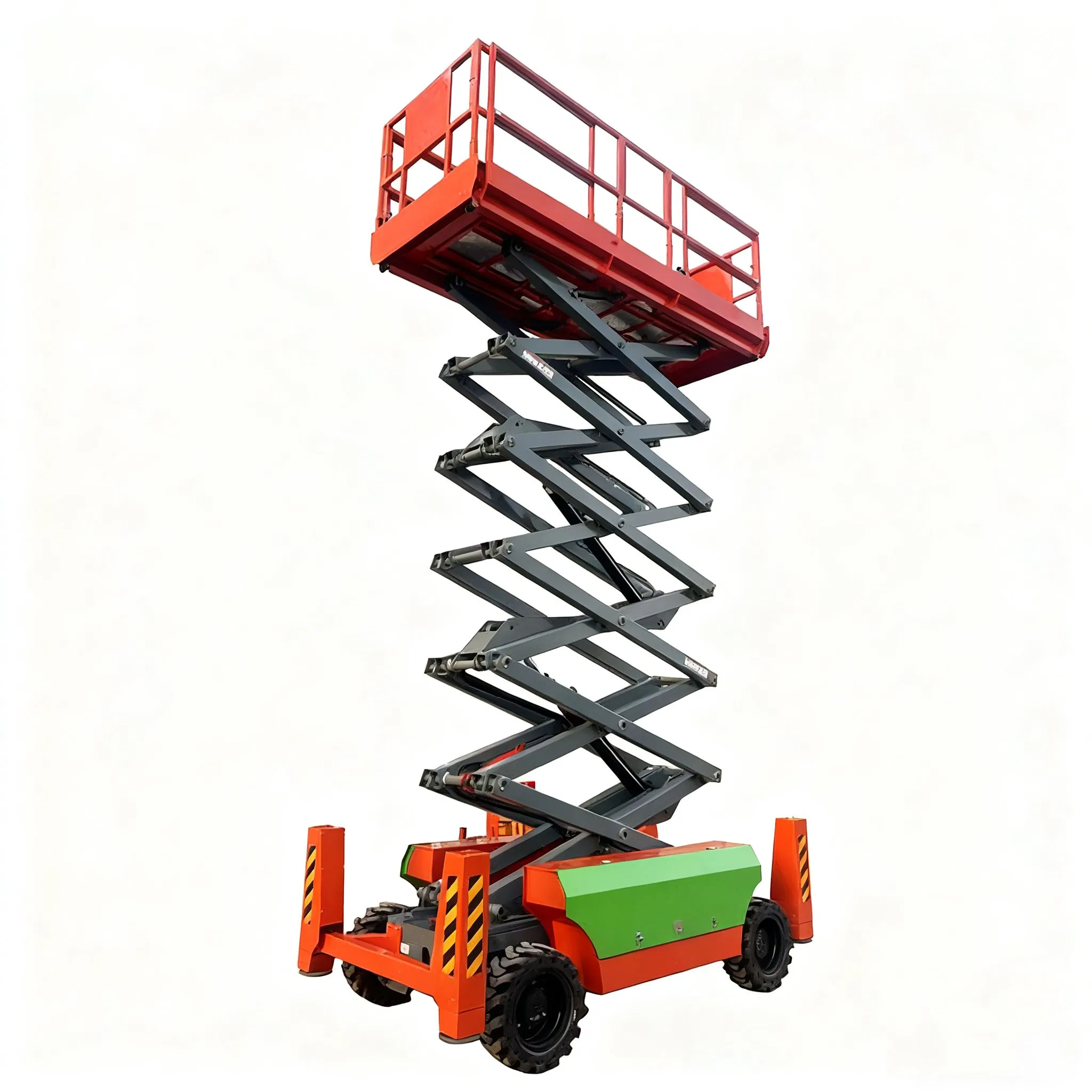 Working Rough Terrain Aerial Electric Mobile off-Road Boom Lifting Equipment Car Hydraulic Self-Propelled Scissor Lift Platform Price with CE
