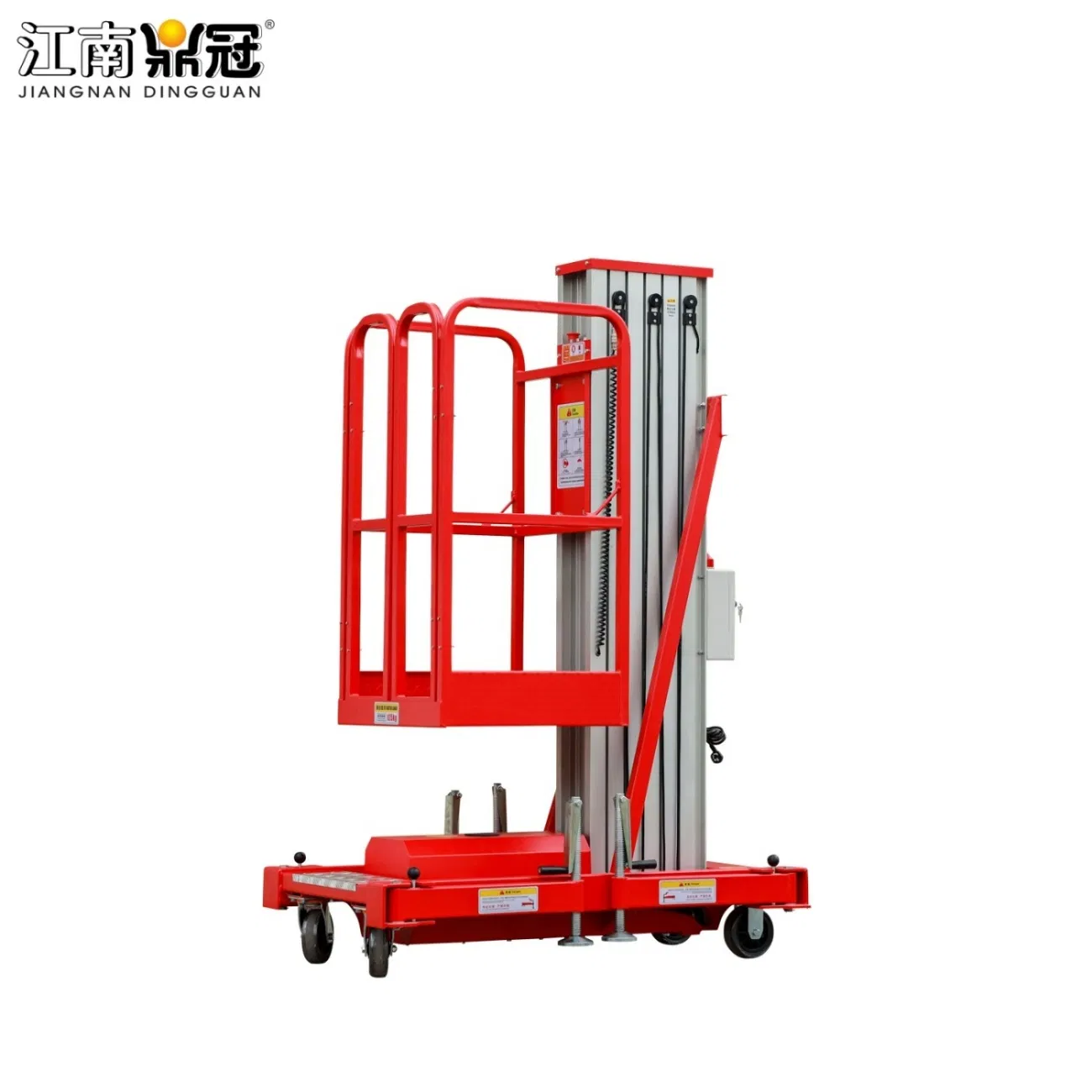 Single Mast Aluminum Alloy Mast Lift Hydraulic Aerial Working Lifting Platform