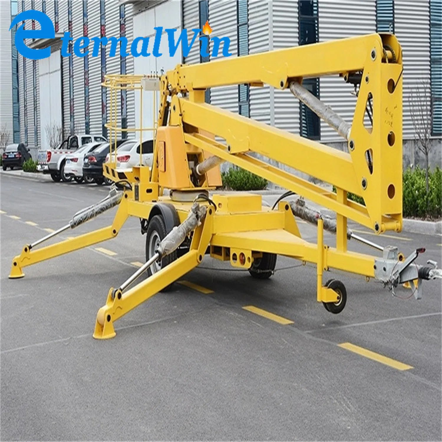 8-16m Self-Propelled Articulating Trailer Lift Boom Lift Aerial Working Lifting Platform with AC Power Diesel Power or Battery Power