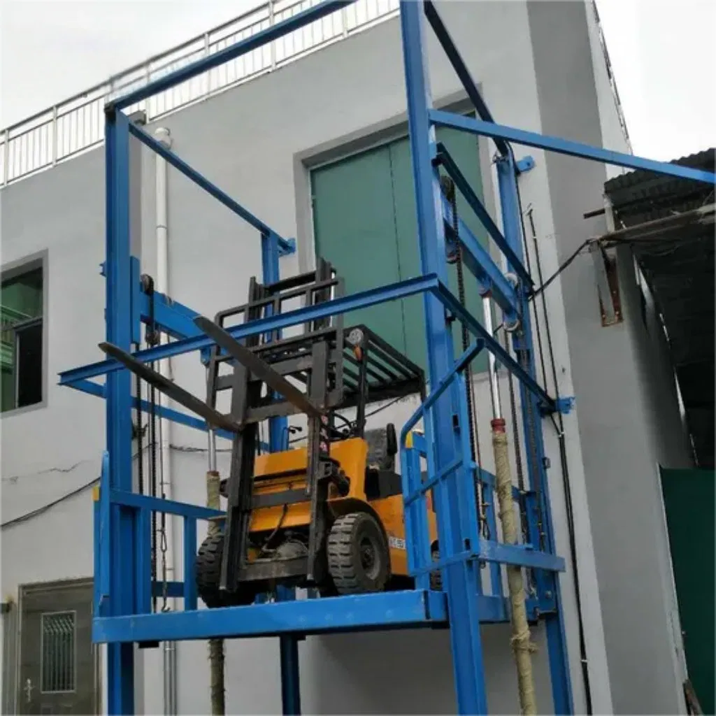 2m 5m 10m 500kg 1ton 2ton 3ton Heavy Duty Hydraulic Platform Industrial Goods Cargo Lift Freight Elevator for Factory Warehouse Construction Mall Vrc