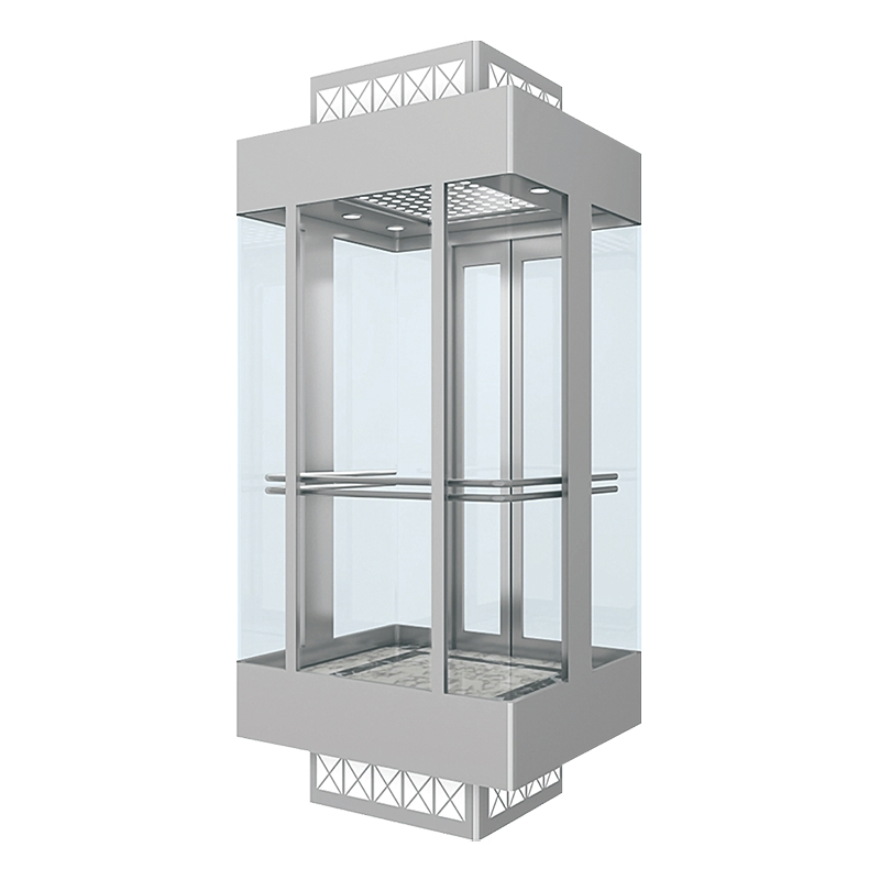 Commercial Freight Sightseeing Elevator, Manned and Cargo Dual-Purpose, All-Glass Observation Elevator