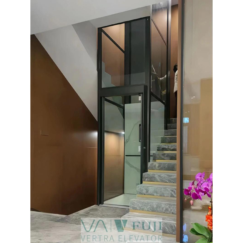 Panoramic House Elevator with Automatic Glass Door Villa Lift for Disabled Persons