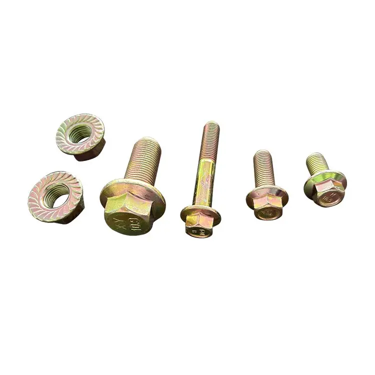 Wholesale Yellow galvanized hexagonal flange bolts Manufacturers, Product