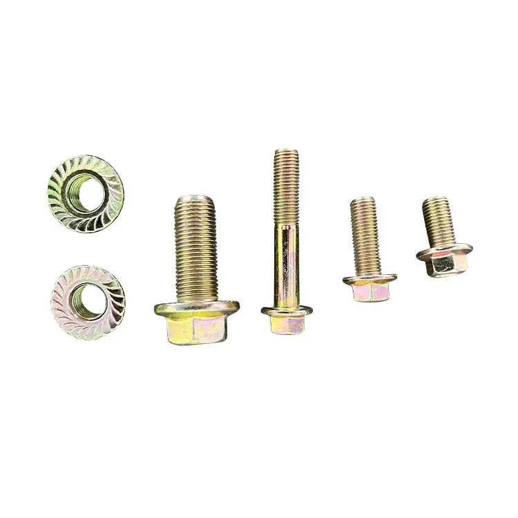 Wholesale Yellow galvanized hexagonal flange bolts Manufacturers, Product