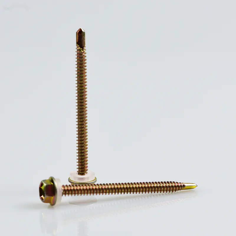 China Yellow zinc hexagonal drill screws Factories, Quotes