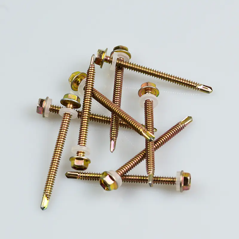 China Yellow zinc hexagonal drill screws Factories, Quotes