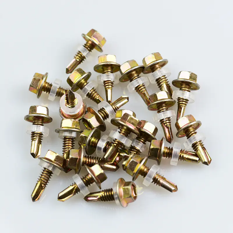 China Yellow zinc hexagonal drill screws Factories, Quotes