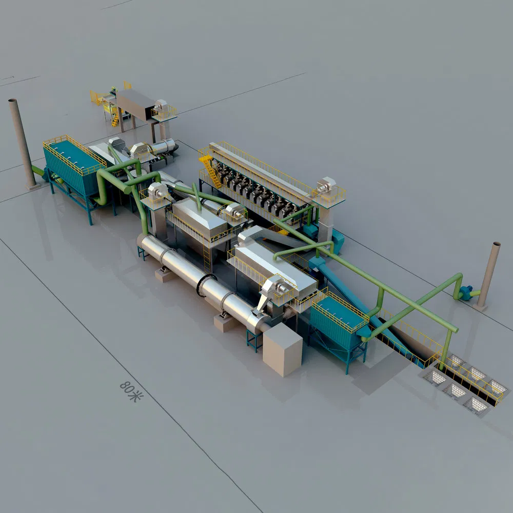High Efficiency Gy-Type Roller-Pressing Fertilizer Powder Production Line for Organic Fertilizer Granulation