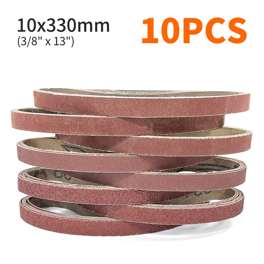 10packs 10X330mm Aluminum Oxide Coated Abrasive Belt for Knife Sharpening