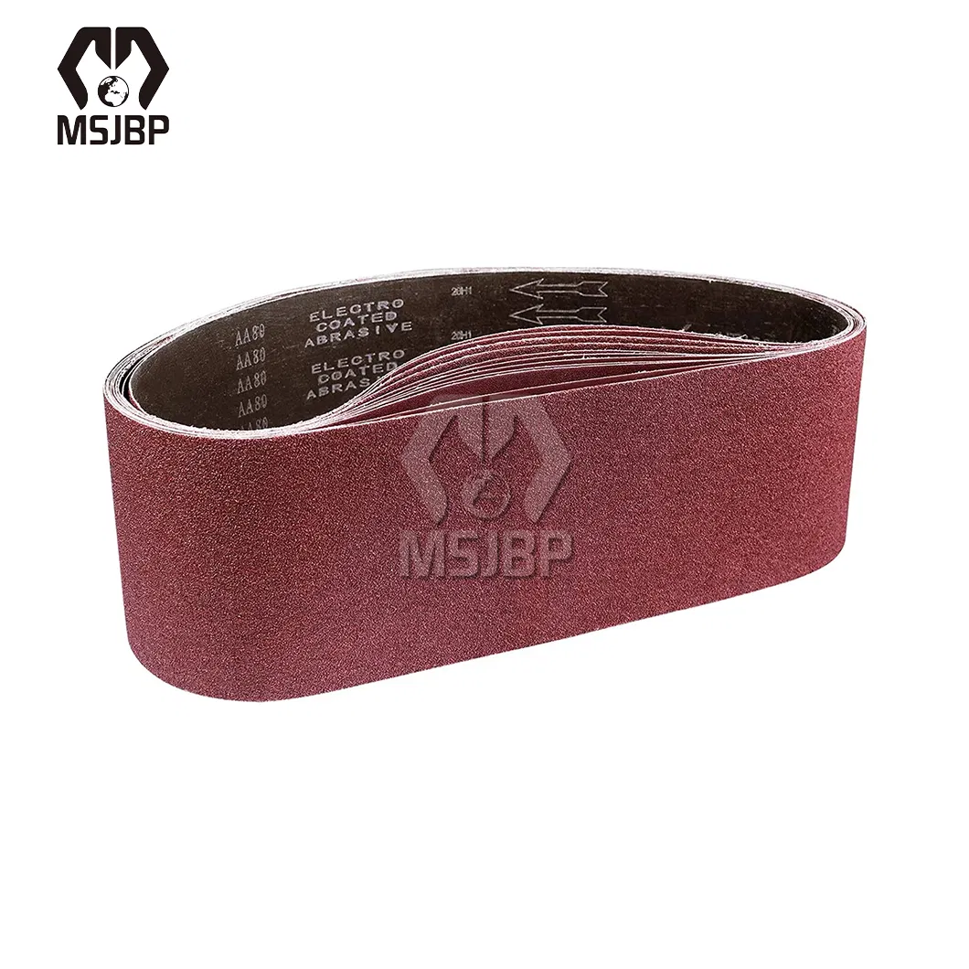 Msjbp Metal Abrasive Belt China Factory 80 / 120 / 150 / 240 / 400 Grits Roller Wheel Sanding Belt Tx33 Custom 1X42 240 Grit a/O Aluminum Oxide Sanding Belts