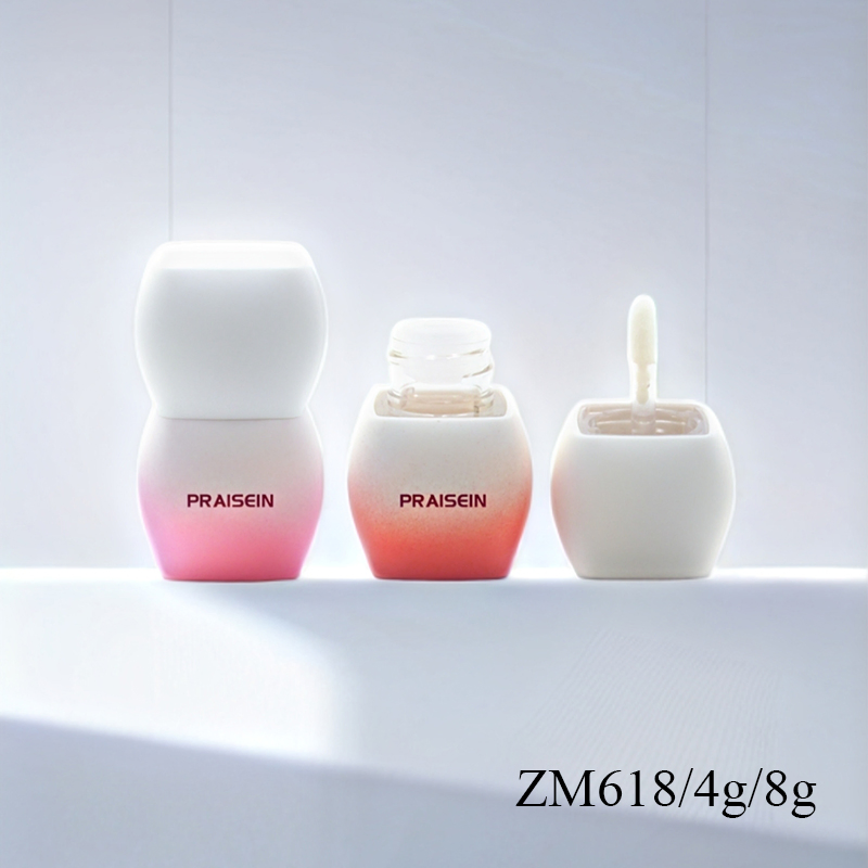 Square Liquid Blush Tube with Big Brush Plastic Lip Gloss Container