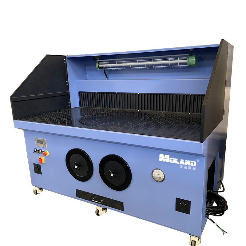 Downdraft Table Workbench for Grinding Polishing Dust Extraction with Self Cleaning System