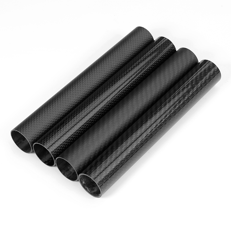 3K Matte Glossy Surface Twill Plain Unidirectional Carbon Fibre Pipe Pole Tubing Carbon Fiber Tube