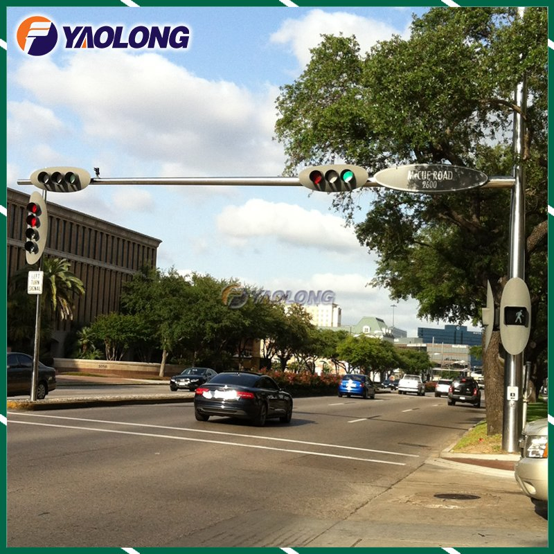 Custom 316L Stainless Steel Traffic Light Pole with Corrosion Resistance