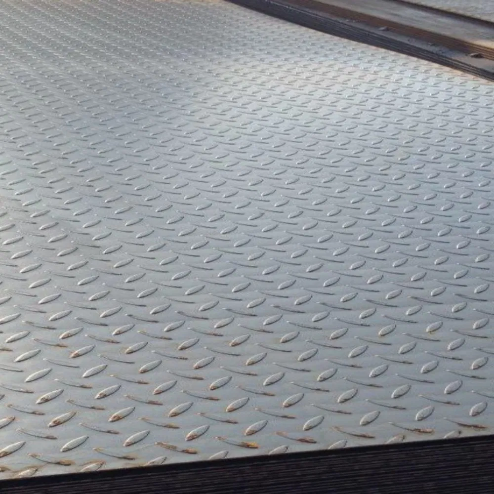 Hot Rolled Checkered Plate Cold Rolled Mild Checkered Mild Iron Black Low Carbon Steel Sheet Plate Coil Price for Construction