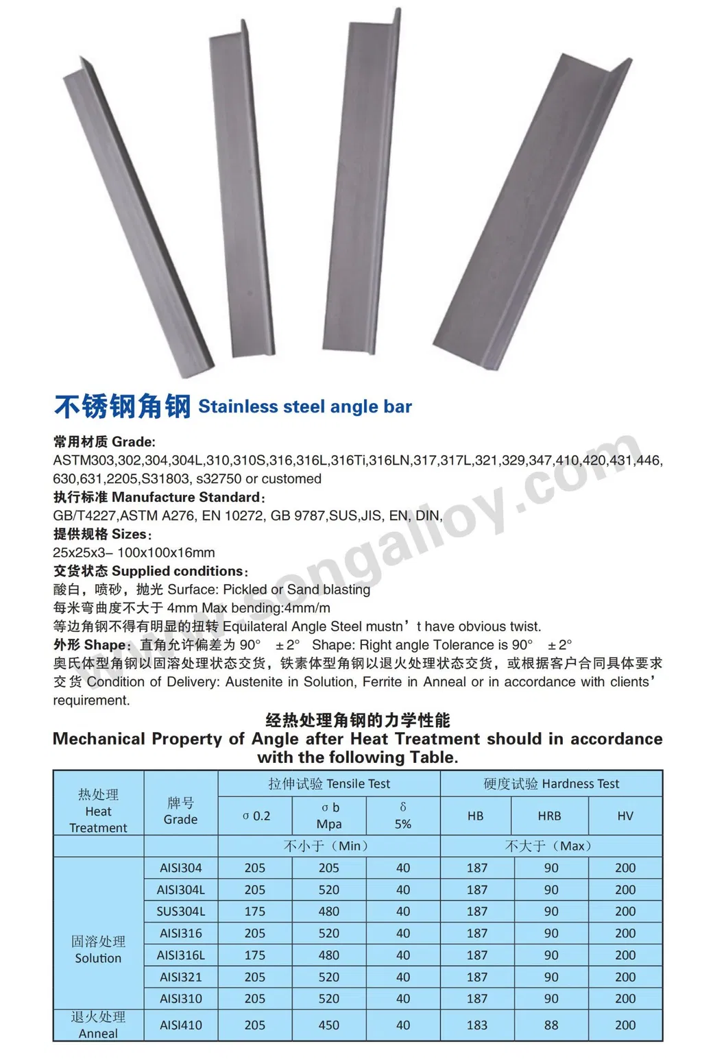 Stainless Steel Angle Bar