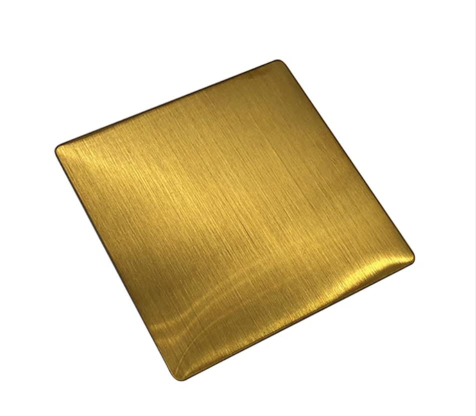 304 Titanium Coated Stainless Steel Sheet Hairline Finish Decorative Sheets