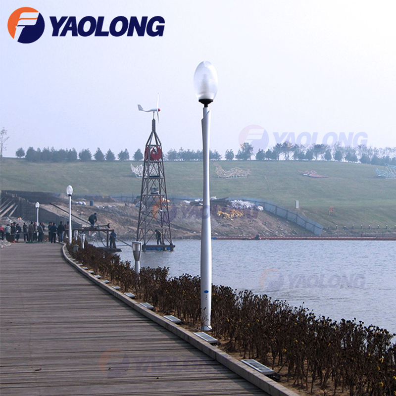 15FT Gourd Shape Aluminum Patio Light Pole with Corrosion Resistance