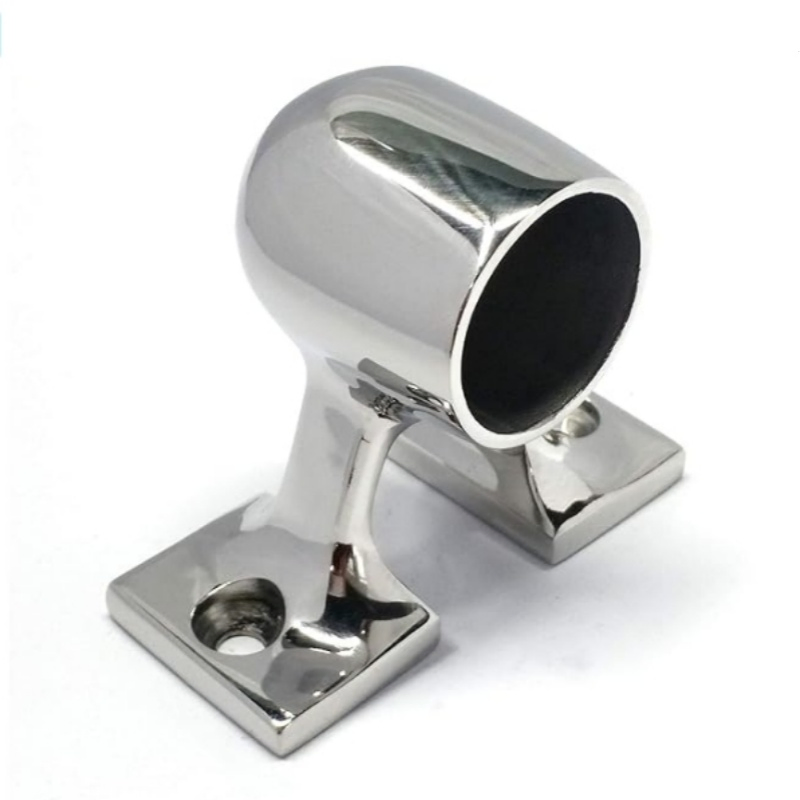Marine Grade 316 Stainless Steel 90 Degree Boat Rail End Stanchion for 25mm/1" Pipe/Tube
