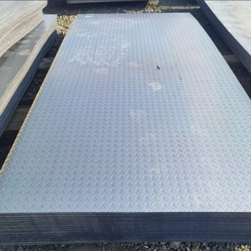 Hot Rolled Checkered Plate Cold Rolled Mild Checkered Mild Iron Black Low Carbon Steel Sheet Plate Coil Price for Construction