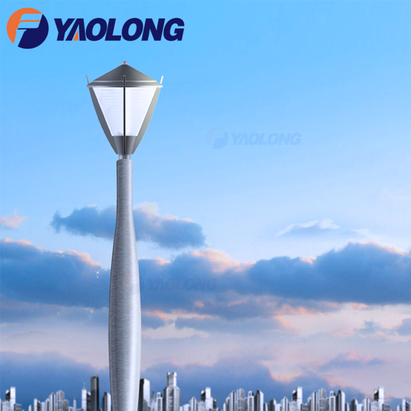 15FT Gourd Shape Aluminum Patio Light Pole with Corrosion Resistance