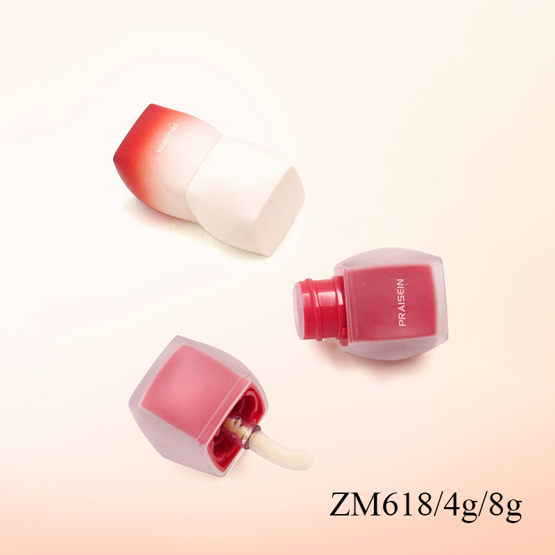 Square Liquid Blush Tube with Big Brush Plastic Lip Gloss Container