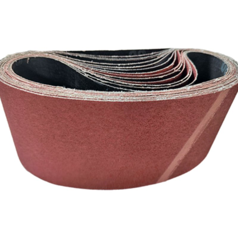 China Factory Sand Belt 80 / 120 / 150 / 240 / 400 Grits Roller Wheel Sanding Belt Roll Custom Aluminum Oxide Abrasive Sanding Cloth Belt