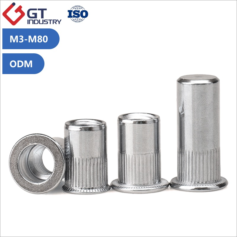 Ss 304 316 Stainless Steel Hex/ Round Knurled Rivet Nut Threaded M6 M8 M10 M12 Nutsert Rivnuts