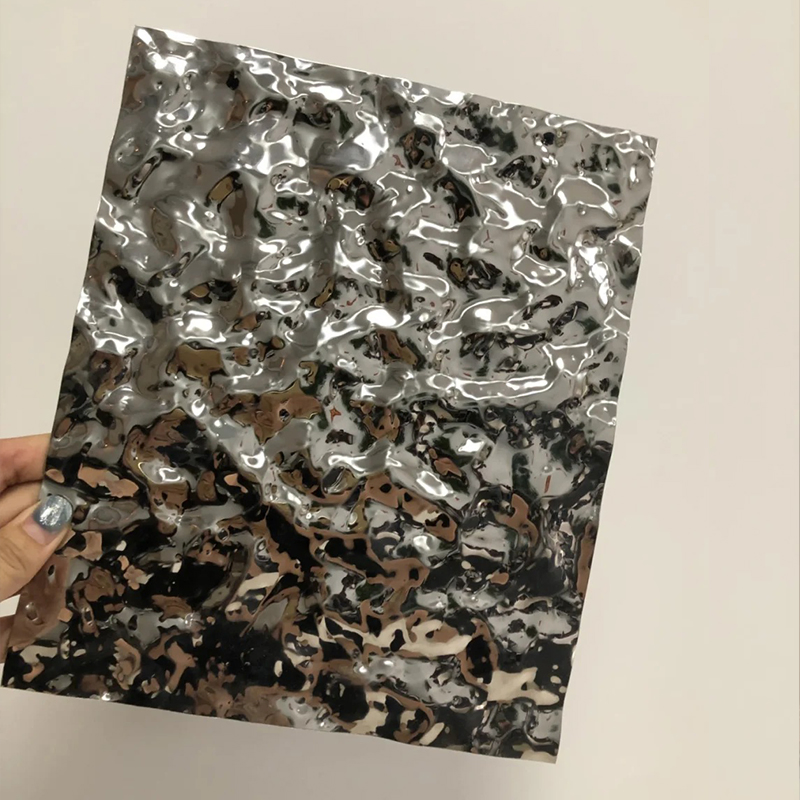Silver Mirror Water Ripple 0.5mm Stainless Steel Sheet 201 304 316