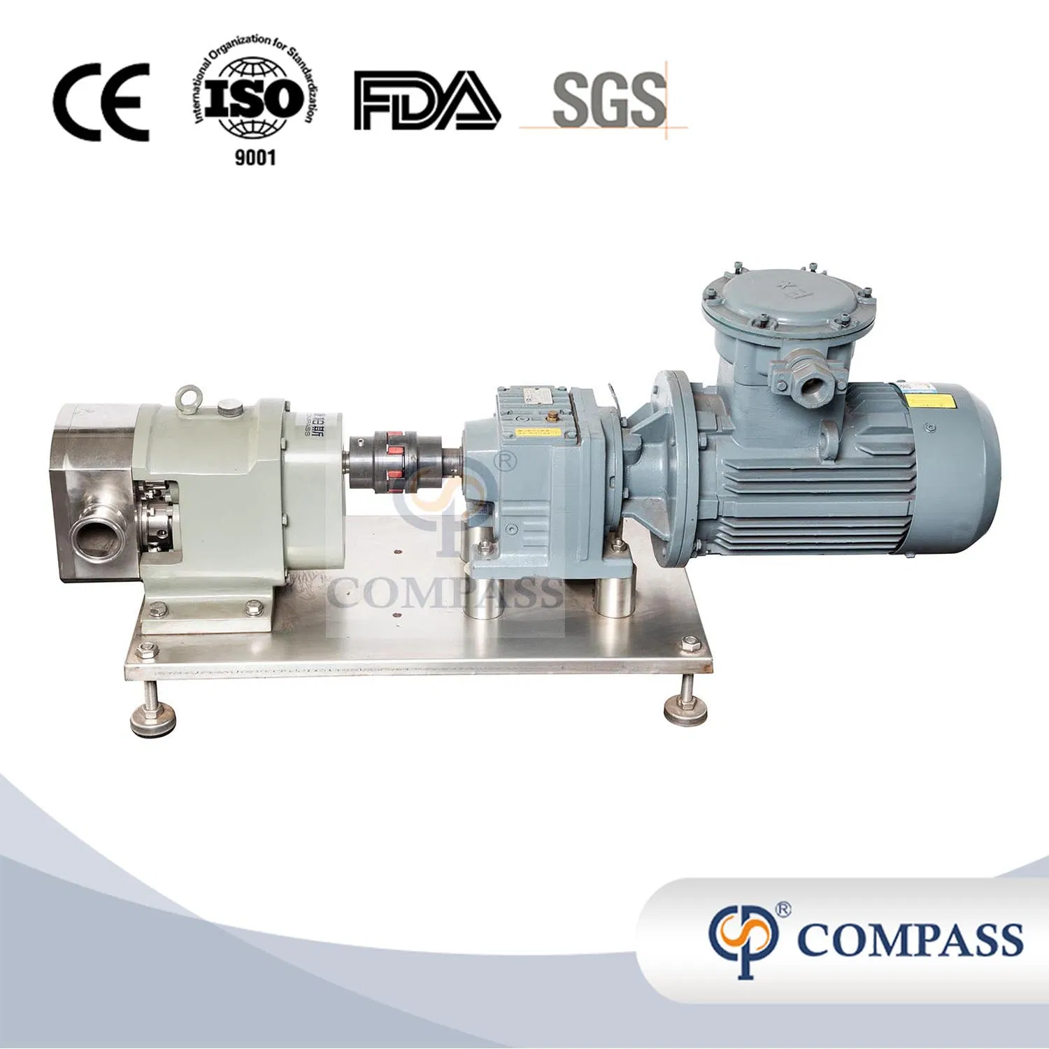 Zb3a SS316L Sanitary Chocolate Honey Yogurt Rotor Rotary Gear Lobe Pump