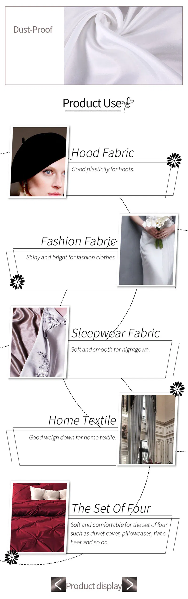 Satin Fabric Display 4