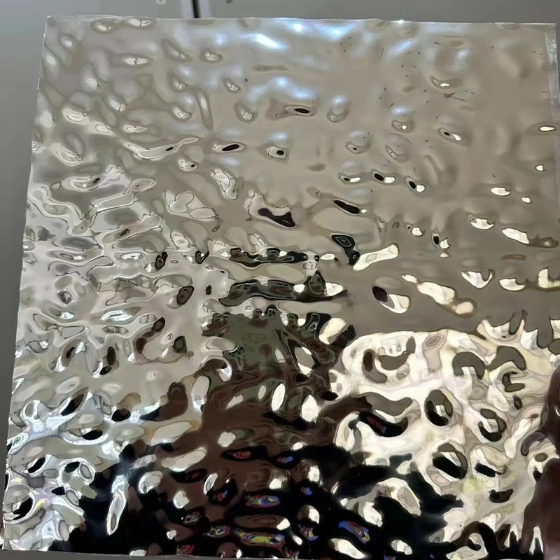 Silver Mirror Water Ripple 0.5mm Stainless Steel Sheet 201 304 316