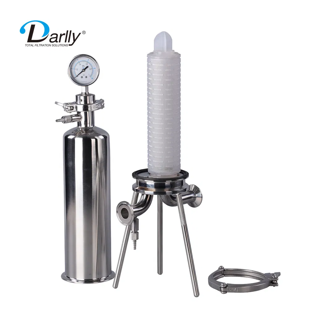 OEM 20-40 Inch Water Filter 316L Sanitary Single Round Liquid Filter Housing