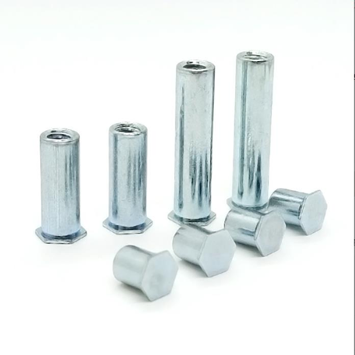 Bso-M3*5.9/6/6.2/7.5/14 Outer Hexagon Steel Blind Hole Size 5.0 Rivet Nut Column Threaded Self Clinching Standoff