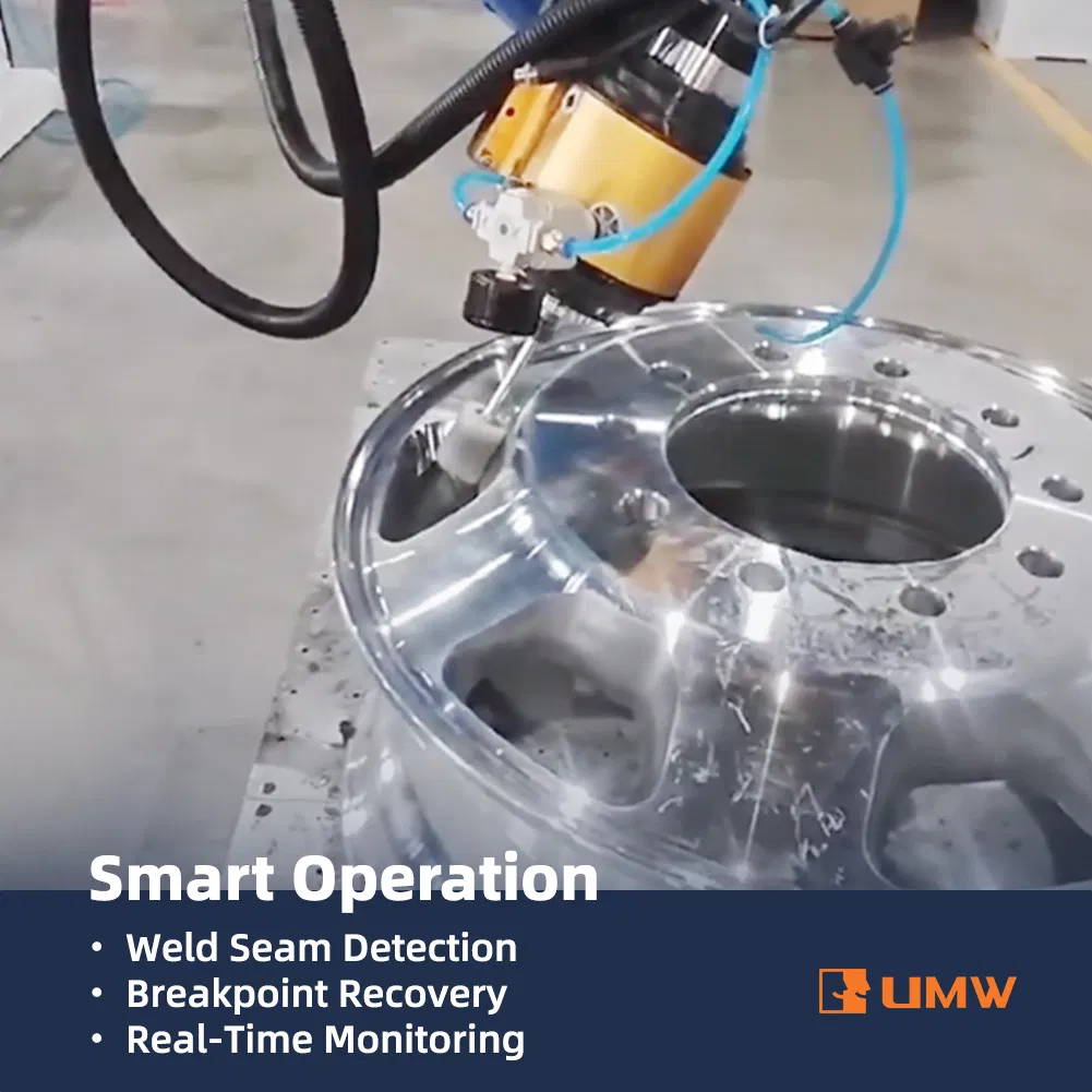 Breakpoint Recovery Robotic Grinding for Medium Metal Surfaces with 6-Axis Industrial Grinder IP65