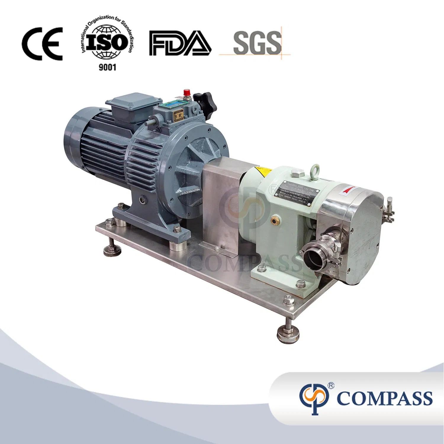 Zb3a SS316L Sanitary Chocolate Honey Yogurt Rotor Rotary Gear Lobe Pump