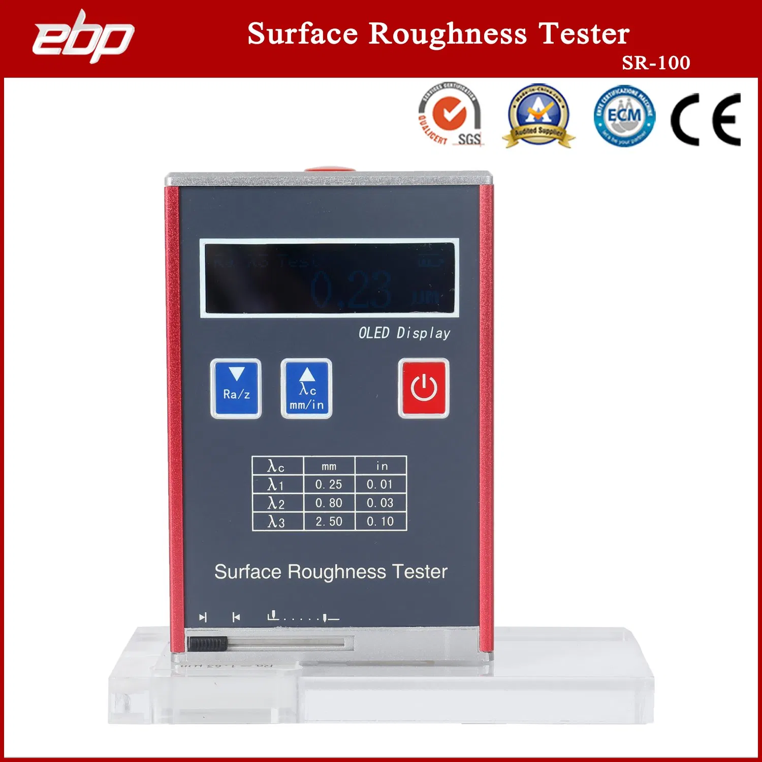 Metal Surface Roughness Test Equipment Machine with Ra, Rz, Rq, Rt
