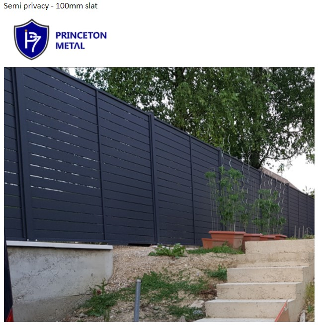 Princeton Matt Black High Quality Safety Aluminum Privacy Metal Screen Fencing Outdoor