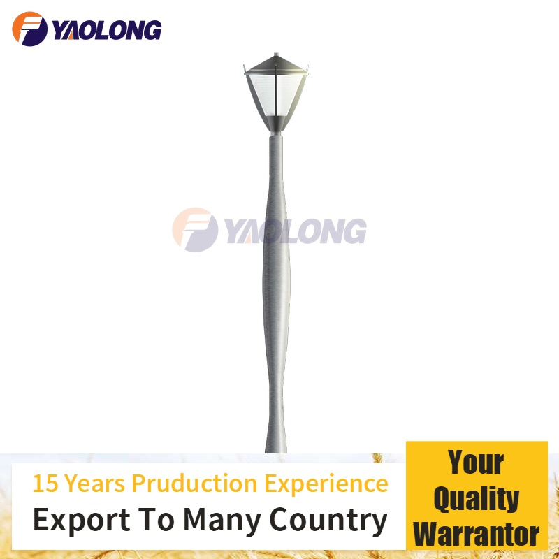 15FT Gourd Shape Aluminum Patio Light Pole with Corrosion Resistance