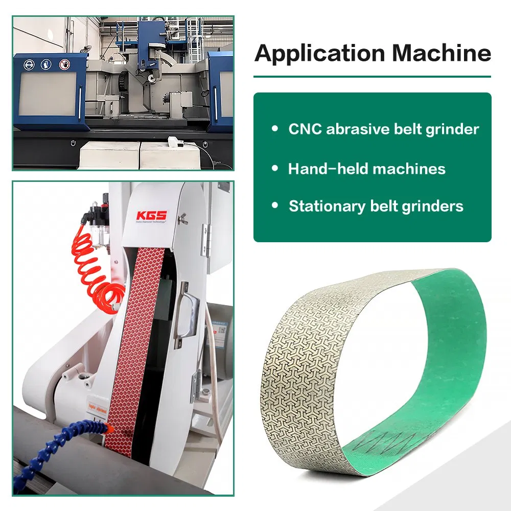 Electroplated Diamond Sanding Belts Diamond Sanding Abrasive Beltfor Polishing Stone Ceramic Concrete Glass