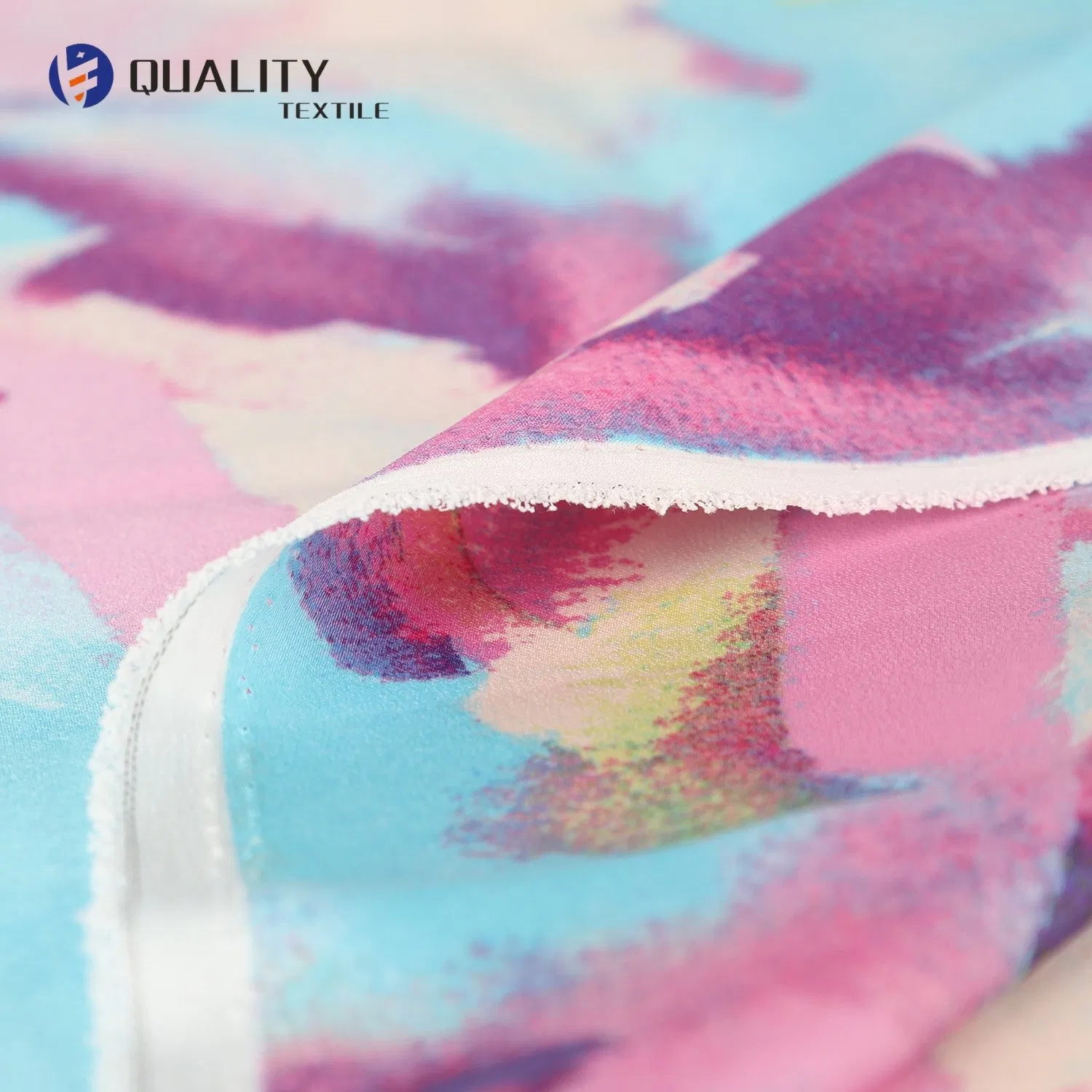 Chinses Factory 100%Recycled Polyester Chiffon Satin Printed Fabtic for Dress/Pajama/Blouse