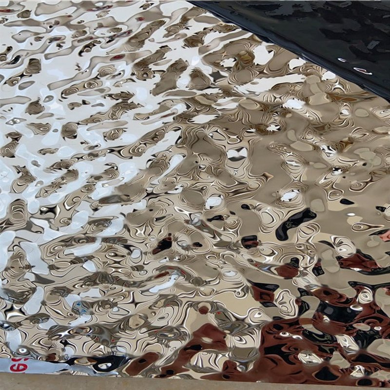 Silver Mirror Water Ripple 0.5mm Stainless Steel Sheet 201 304 316