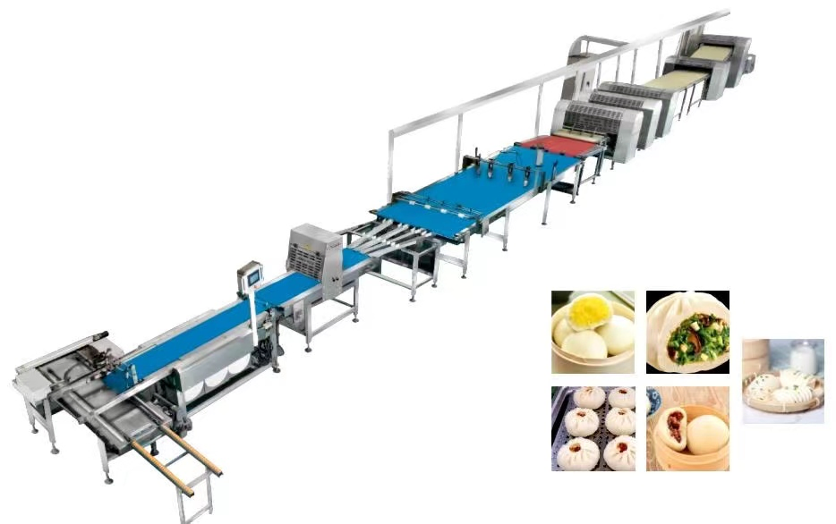 Automatic High Efficiency 1000-Type Four-Way Six-Way Steamed Bun, Steamed Bun Molding Production Line